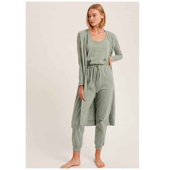 𝅺textured cotton jumpsuit & long cardigan knit sets - Picture 5 of 16